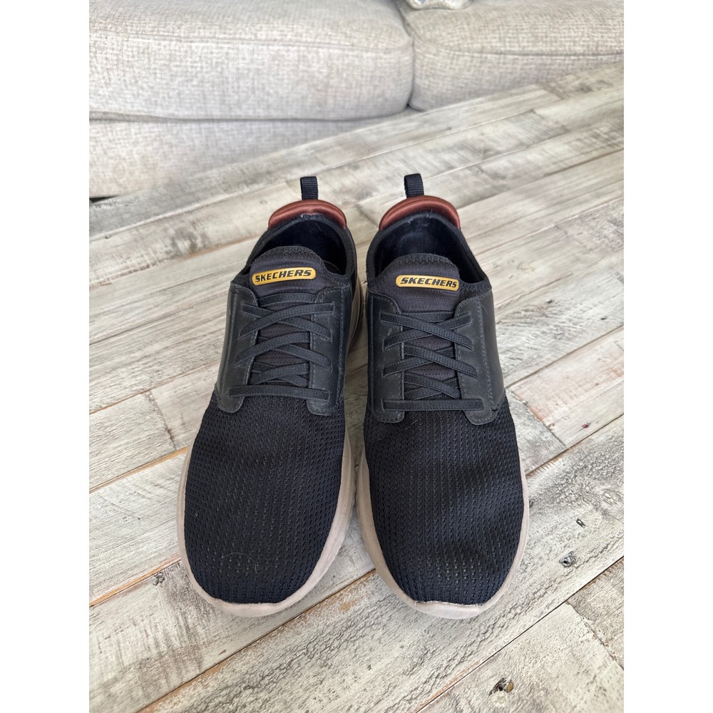 Skechers Mens 16999 Black Mesh Memory Foam Sneakers Size 13 Low Top Shoes